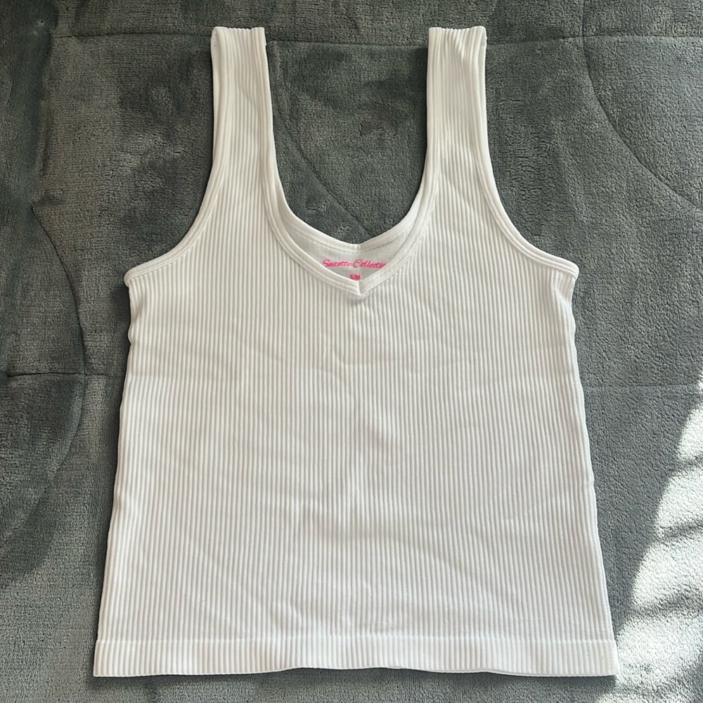 S/M white Suzette Collection crop top